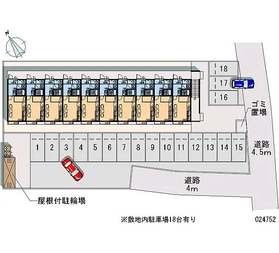 ★手数料０円★日立市小木津町１丁目　月極駐車場（LP）